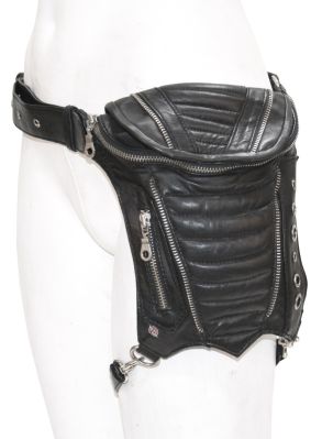 Cyber hip/shoulder silver bag