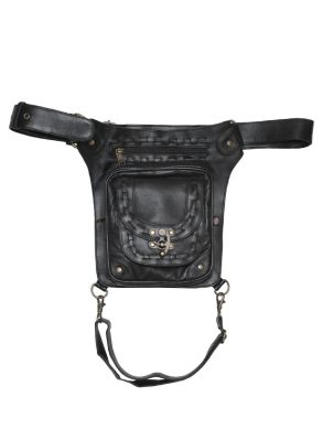 Lether antique brass HIP/SHOULDER BAG