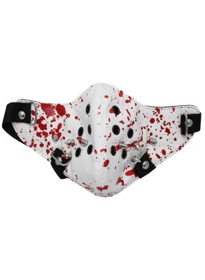 WHITE HALF MASK BLOOD SPLASH