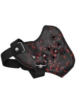 BLACK HALF MASK BLOOD SPLASH