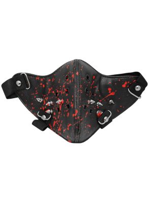 BLACK HALF MASK BLOOD SPLASH