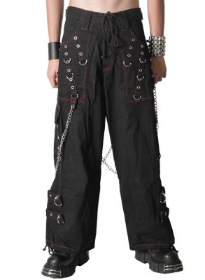Metal Edge Trousers Red