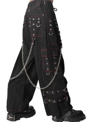 Metal Edge Trousers Red